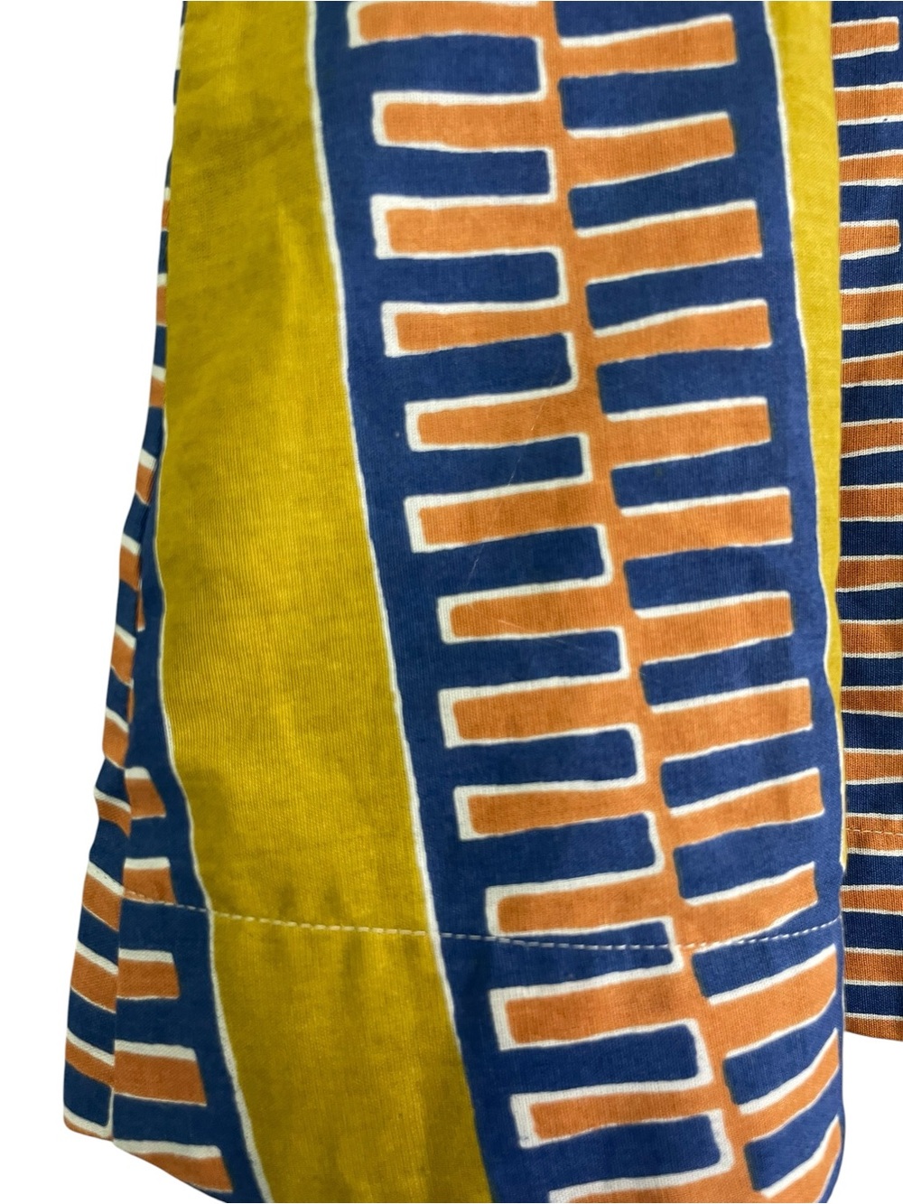 Zuri Kenya Zip Zap Zop Tank Top Yellow Orange Blue XL Cotton Button Reversible - Picture 3 of 11